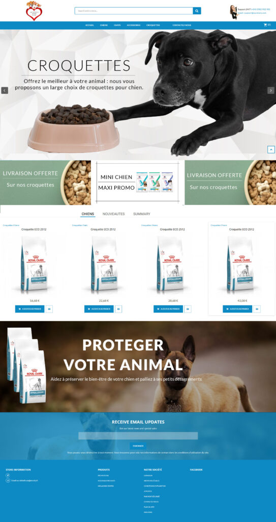 Vente en ligne, livraison gratuite.